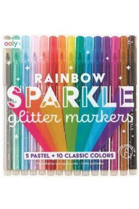 Rainbow Sparkle Glitter Markers