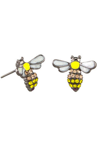 Yellow Busy Bees Earring