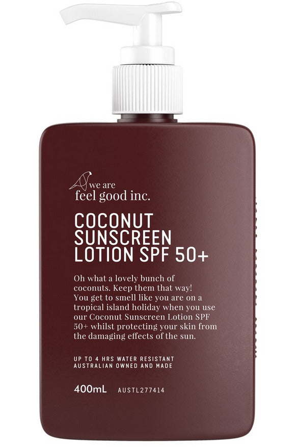 Feel Good Sunscreen - Coconut 50+ 400ml pump