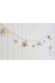 Rainbow Clover -Felt Unicorn Garland - Pink