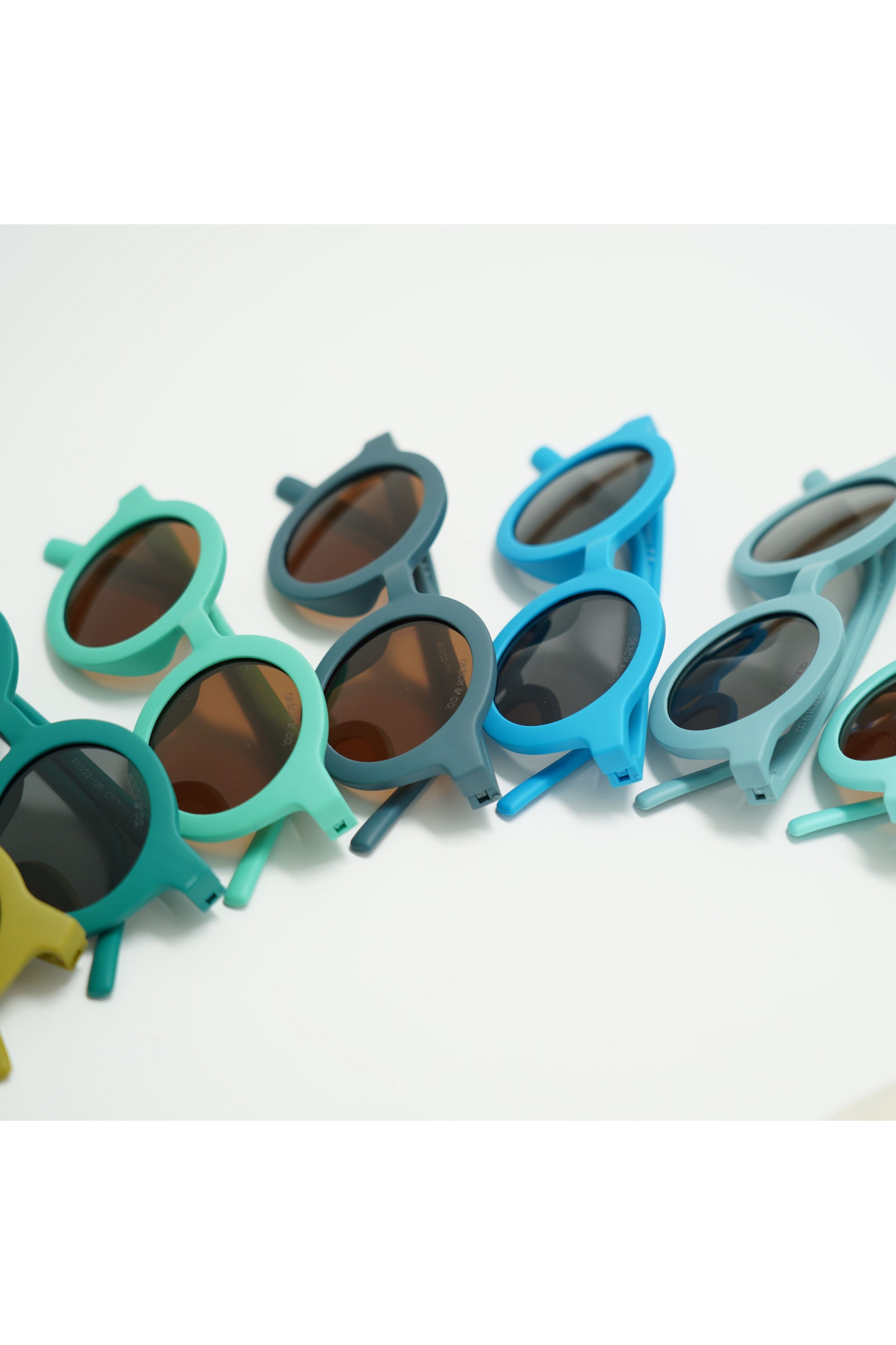 Kids New Round Polarized Sunglasses - Aqua