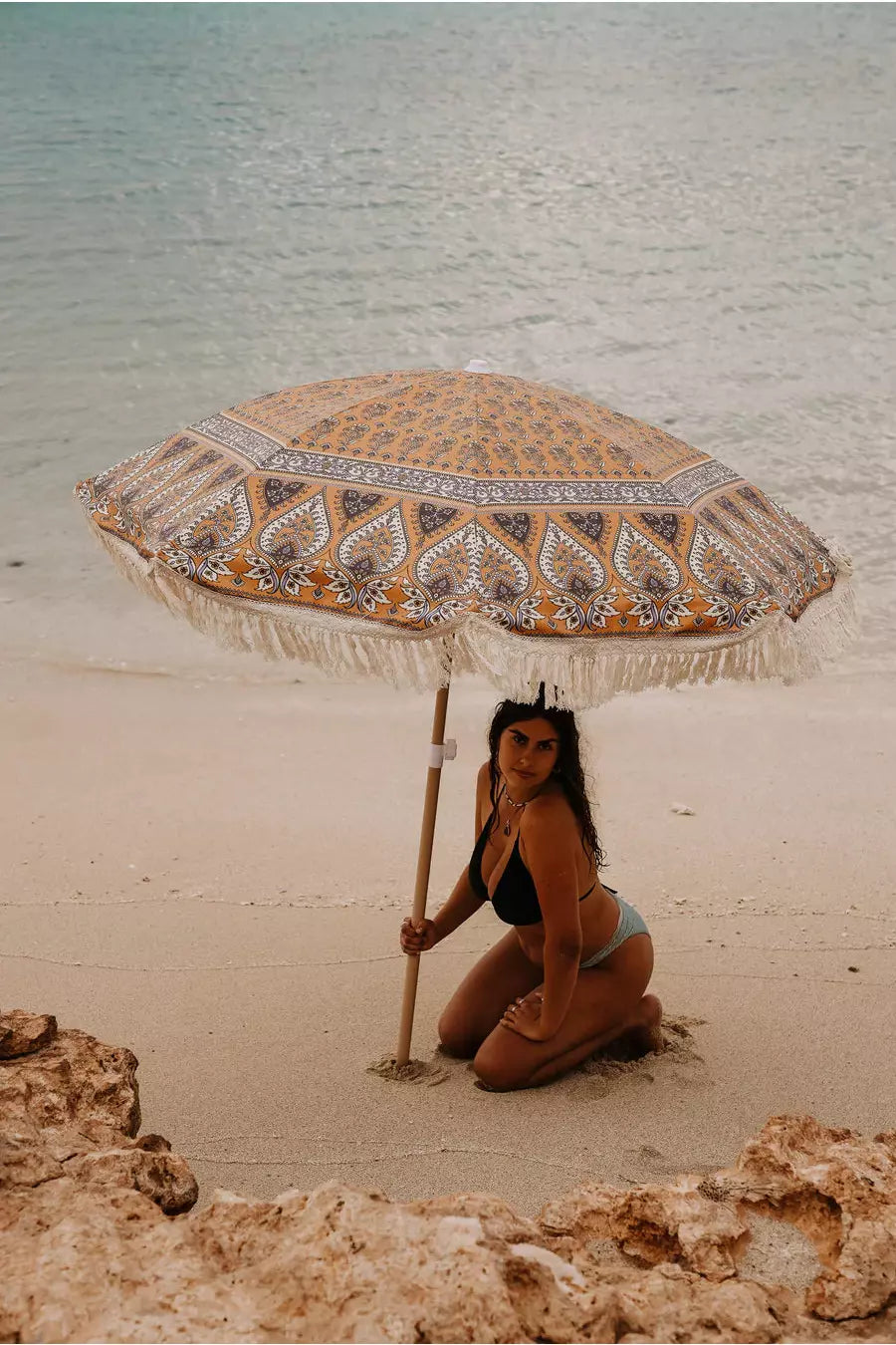 Salty Shadows - Inca Beach Umbrella