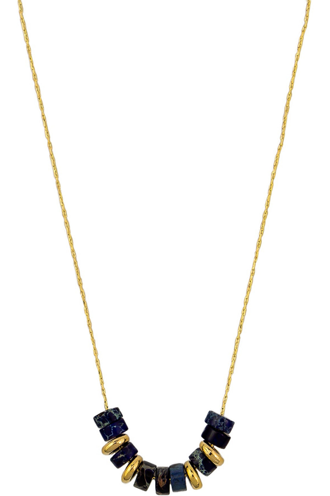 Blue and Gold Beaded N/L