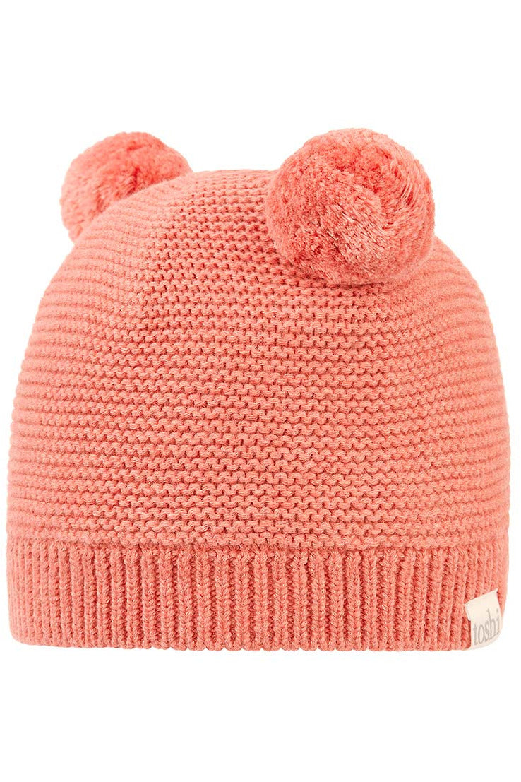 Organic Beanie Snowy - Coral