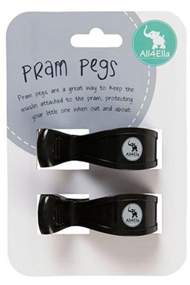 Pram Pegs 2 Pack - Black