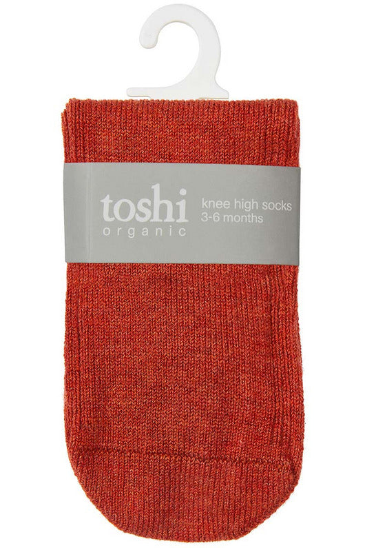 Organic Socks Knee - Saffron