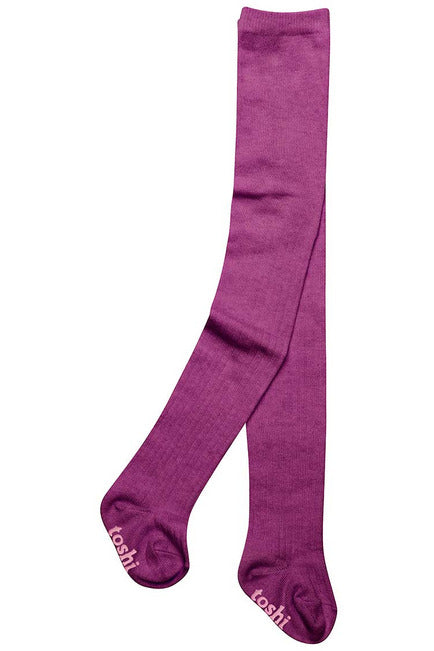 Organic Tights Footed - Violet