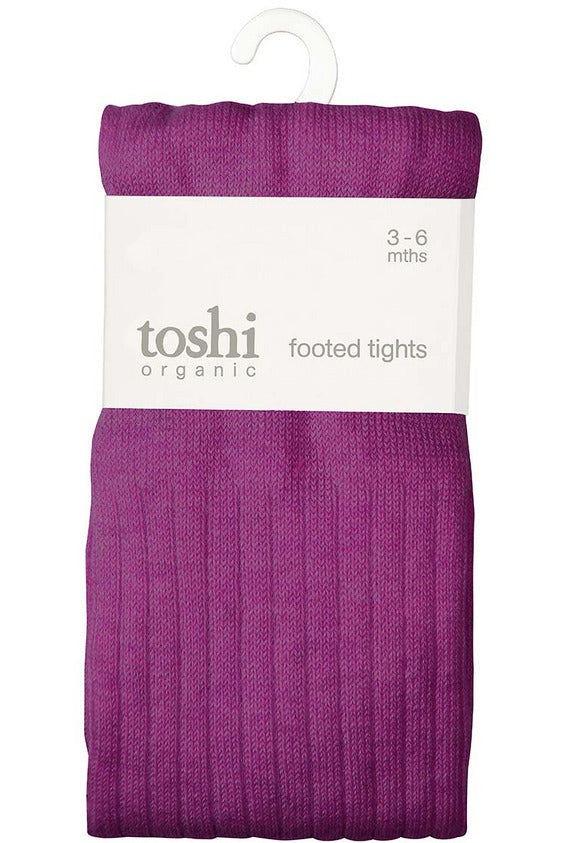Organic Tights Footed - Violet
