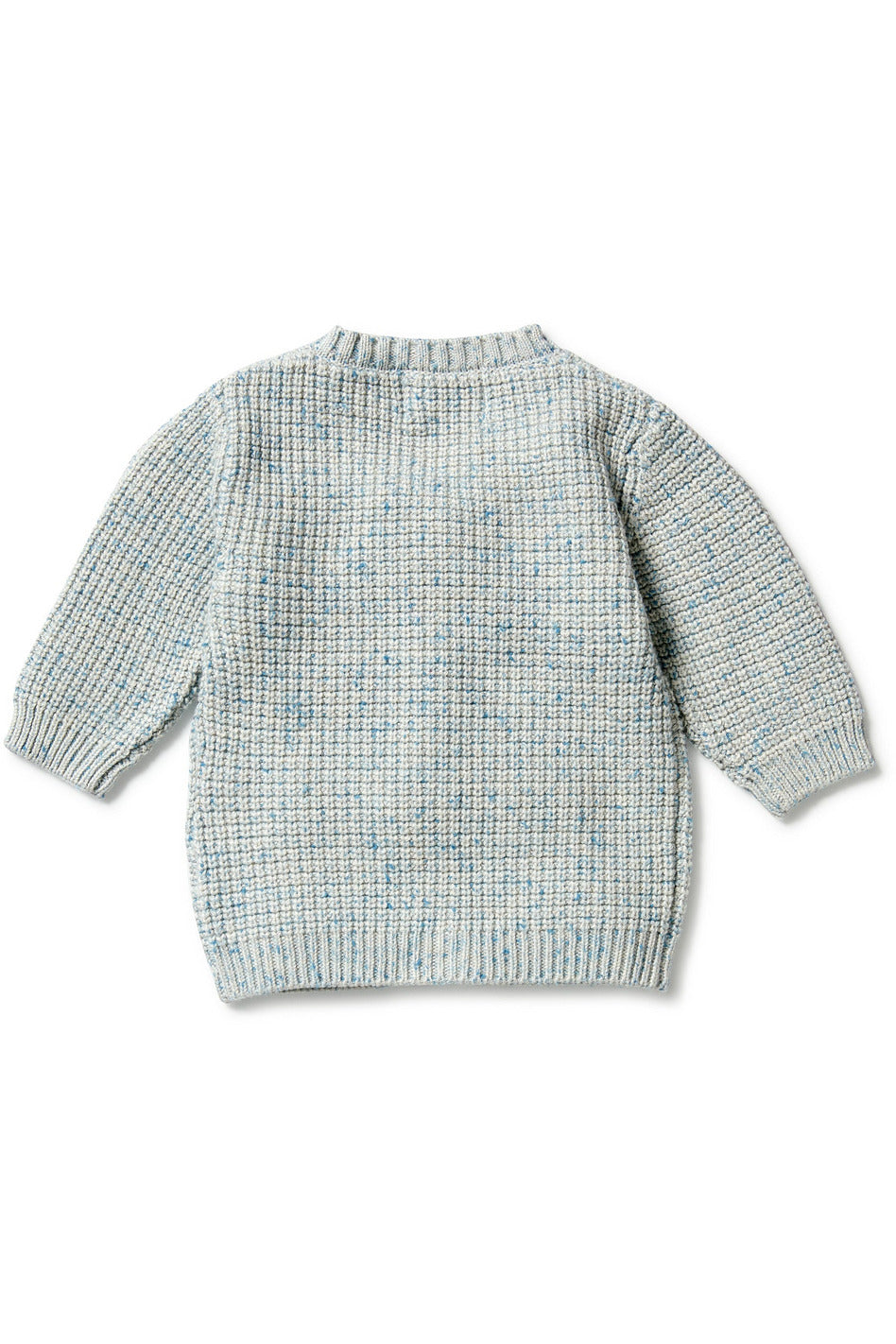 Knitted Button Cardigan - Bluestone Fleck