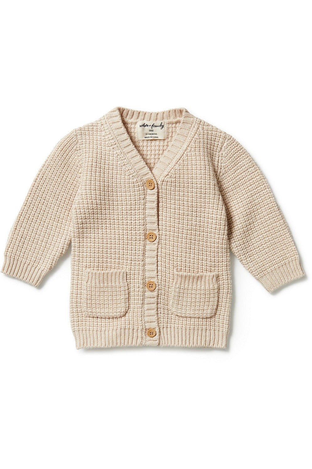 Knitted Button Cardigan - Oatmeal
