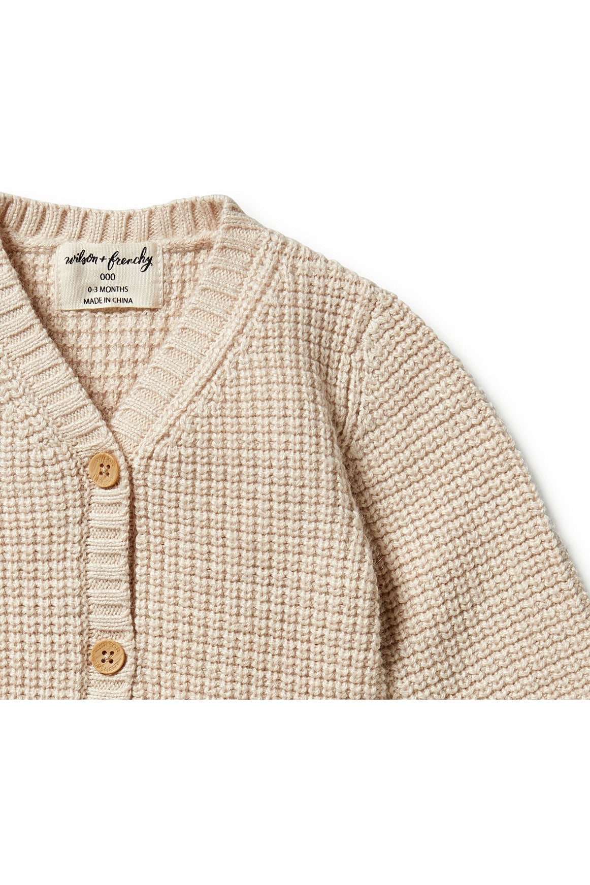 Knitted Button Cardigan - Oatmeal