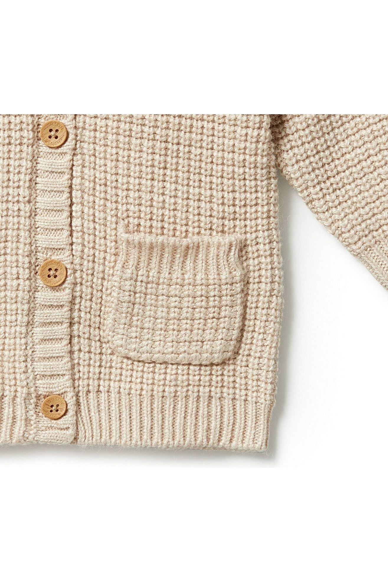 Knitted Button Cardigan - Oatmeal