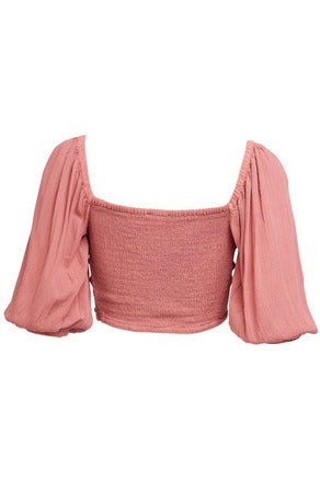 ARIA WASHED TOP - PINK
