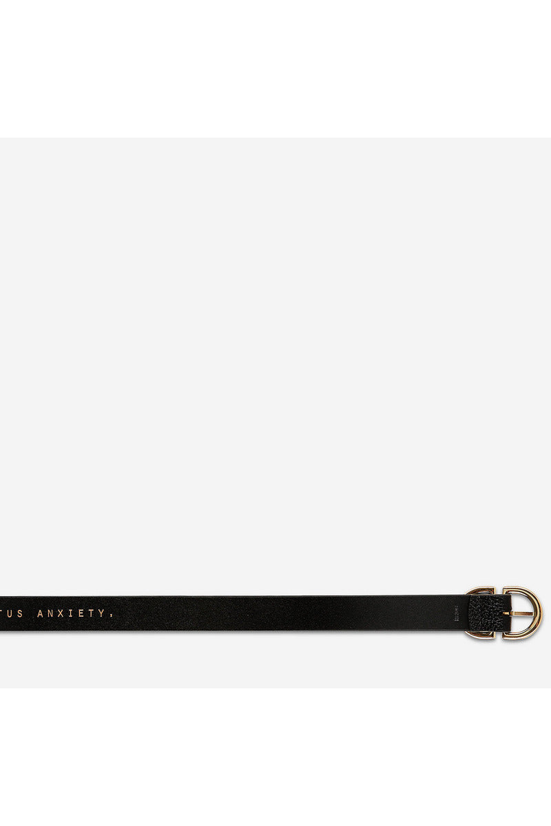 Status Anxiety - In Reverse Belt - Black/Gold Belt - ML