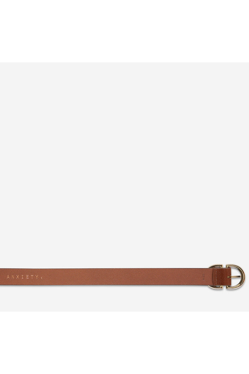 Status Anxiety - In Reverse Belt- Tan/Gold - ML