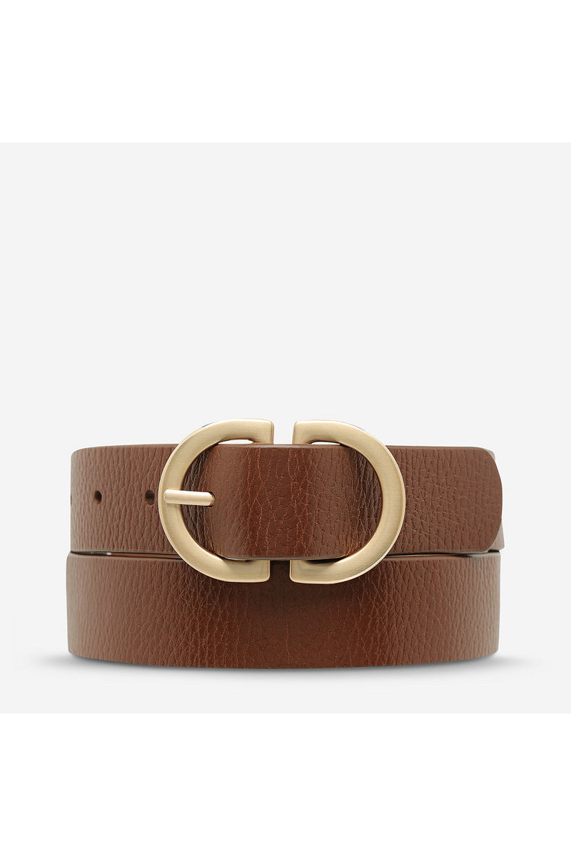 Status Anxiety - In Reverse Belt- Tan/Gold - ML