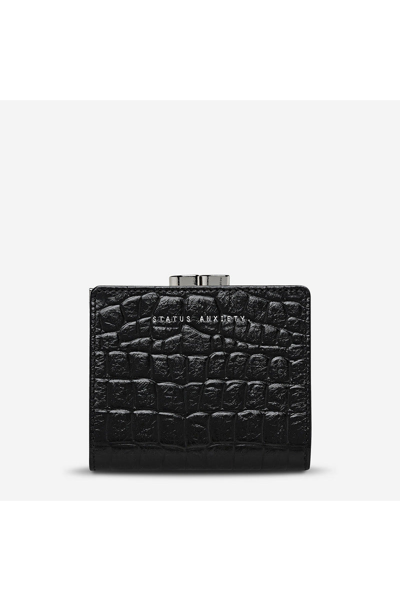 Status Anxiety - As You Were Wallet - Black Croc Emboss