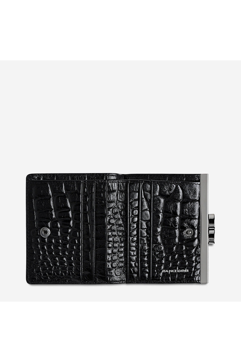 Status Anxiety - As You Were Wallet - Black Croc Emboss